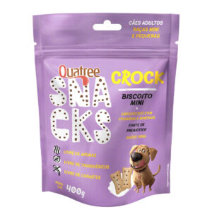 Quatree Snacks Crock Mini Para Cães Adultos Raças Mini e Pequenas 400g